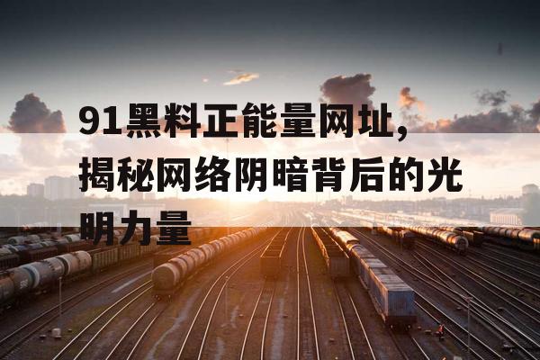 91黑料正能量网址,揭秘网络阴暗背后的光明力量