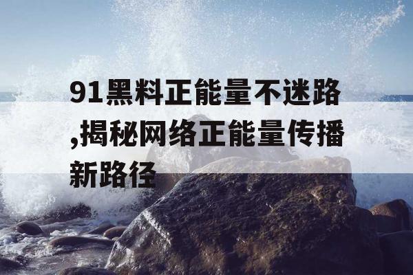 91黑料正能量不迷路,揭秘网络正能量传播新路径