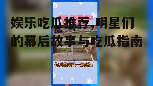 娱乐吃瓜推荐,明星们的幕后故事与吃瓜指南