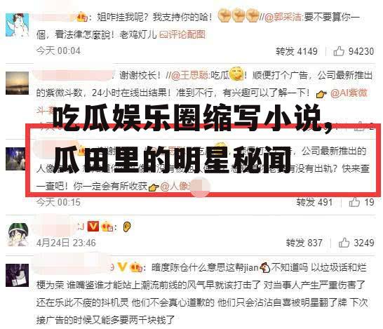 吃瓜娱乐圈缩写小说,瓜田里的明星秘闻