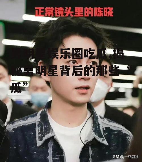 男明星娱乐圈吃瓜,揭秘男明星背后的那些“瓜”