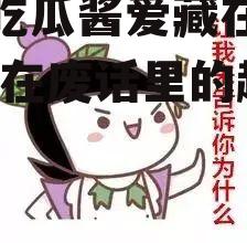 娱乐吃瓜酱爱藏在废话里,藏在废话里的趣味揭秘