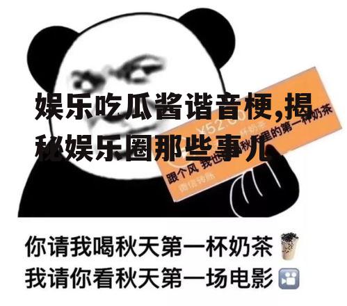娱乐吃瓜酱谐音梗,揭秘娱乐圈那些事儿